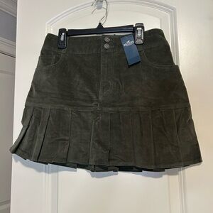 Hollister Dark Green Corduroy Mini Skirt